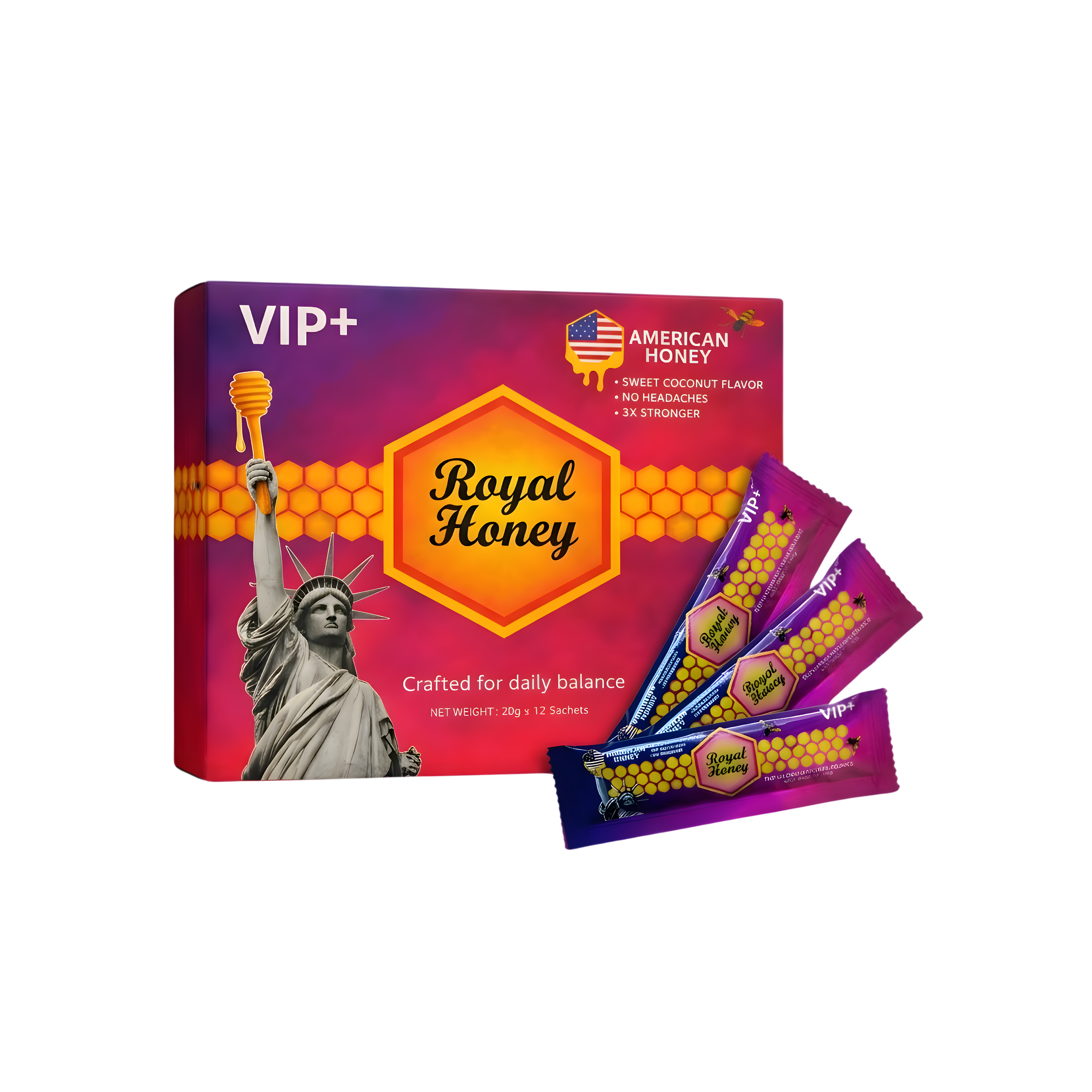 Royal Honey VIP+ USA – Premium amerikansk honningeske